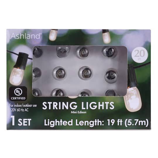 6 Pack: 20ct. Clear Mini Edison String Lights by Ashland&#xAE;
